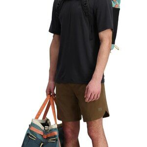 NWOT Topo Designs Men’s Global Trek Shorts - Brown w/ Black Accents - Size XL